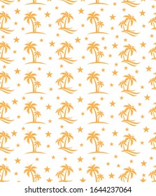 Diseño de marco textil dorado de palmeras vectoriales