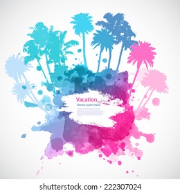 Vector Palm trees illustration for your business