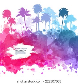 Vector Palm trees illustration for your business
