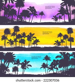 Vector Palm trees illustration for your business