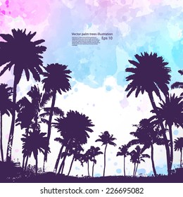 Vector Palm trees illustration for your business