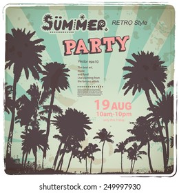 Vector Palm trees illustration for your business