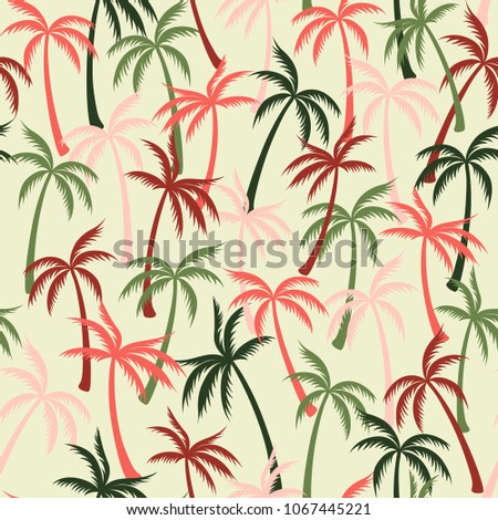 vector palm trees leaves pattern jungle stock vector royalty free