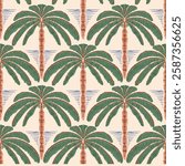 Vector Palm trees Seamless pattern. 