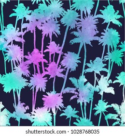 Vector Palm trees seamless pattern could be used for textile, phone cases