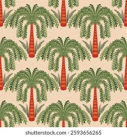 Vector Palm trees Seamless pattern. 
