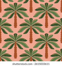 Vector Palm trees Seamless pattern.