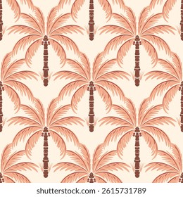 Vector Palm trees Seamless pattern.