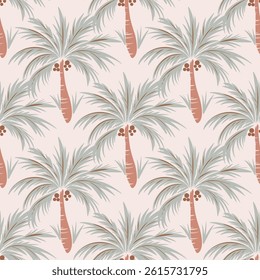 Vector Palm trees Seamless pattern.