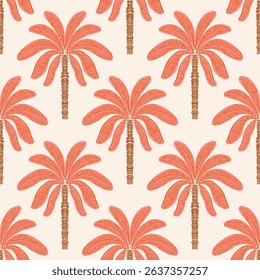 Vector Palm trees Seamless pattern.