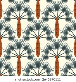 Vector Palm trees Seamless pattern.