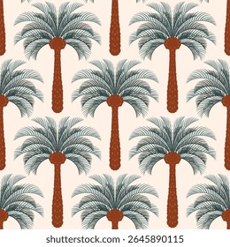 Vector Palm trees Seamless pattern.