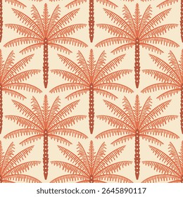Vector Palm trees Seamless pattern.