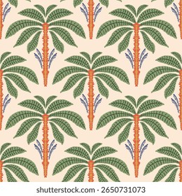 Vector Palm trees Seamless pattern.