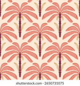 Vector Palm trees Seamless pattern.