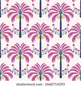 Vector Palm trees Seamless pattern.