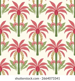 Vector Palm trees Seamless pattern.