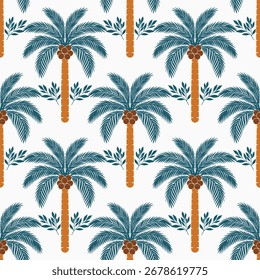 Vector Palm trees Seamless pattern.