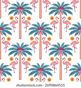 Vetor palmeiras Padrão sem emenda.