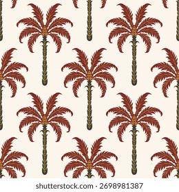 Vector Palm trees Seamless pattern.
