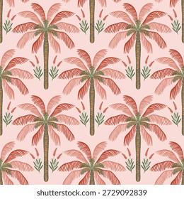 Vector Palm trees Seamless pattern.