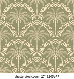 Vector Palm trees Seamless pattern.
