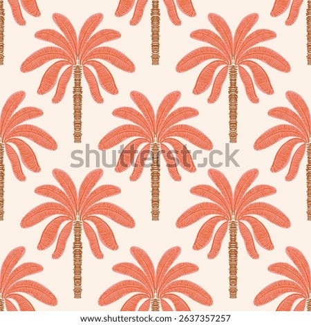 Vector Palm trees Seamless pattern.