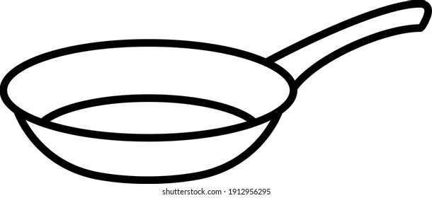 Vector Pan Outline Icon Design
