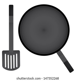 vector a pan and spatula