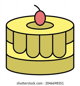 Diseño de iconos de esquema rellenados por el pancake vectorial
