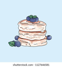 Vector pancakes illustration.