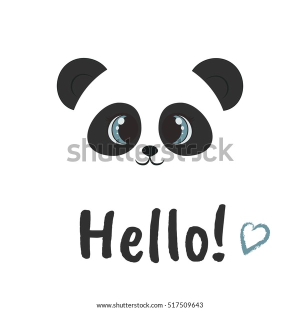ベクター画像パンダ 動物のイラスト こんにちはのアイコン 笑顔の熊の画像 白い背景 バレンタインデー用のグリーティングカード 愛 ロマンチックなイラスト のベクター画像素材 ロイヤリティフリー