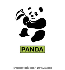 VECTOR of Panda bear icon. Business icon for the company. Logo for pet shop / Zoo / symbol. Flat design. Illustration.