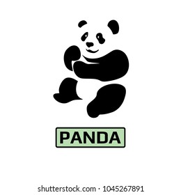 VECTOR of Panda bear icon. Business icon for the company. Logo for pet shop / Zoo / symbol. Flat design. Illustration.