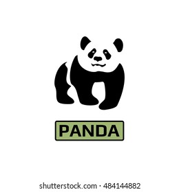 Vector of Panda bear icon. Business icon for the company. Logo for  pet shop / Zoo / symbol. Flat design. Illustration.