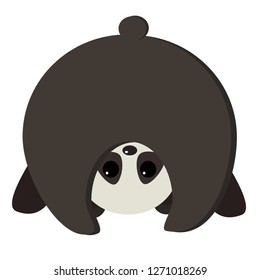 Vector of a panda bear. Simple and cute vector of a bear.