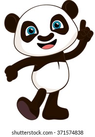 Vector Panda Boy Standing