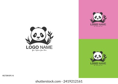 vector panda cute logo icon character