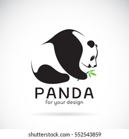 Vector of a panda design on a white background. Wild Animals.
