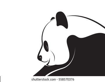 Vektorgrafik eines Panda-Designs auf weißem Hintergrund. Wildtier. 