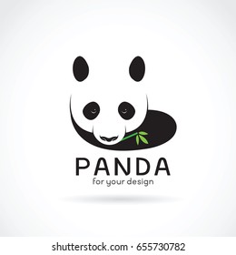 Vector of a panda design on a white background. Wild Animals.