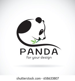 Vector of a panda design on a white background. Wild Animals.