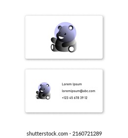 Vector panda in gradient style