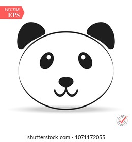 Vector of a panda head design on white background. Wild Animals. Easy editable layered vector illustration. eps