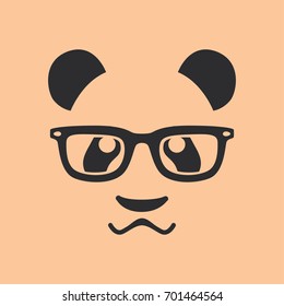 Vector Panda Head Illustration 2