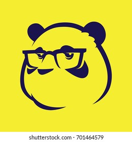 Vector Panda Head Illustration