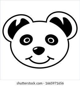 Vector panda Icon, animal design.