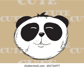 Vector Panda, illustration panda, vector illustration. Animal vector.