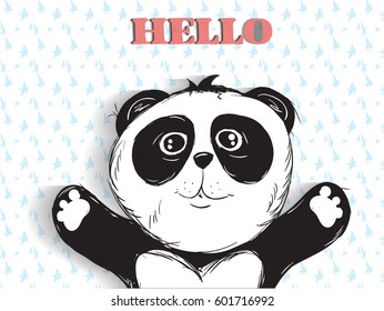 Vector Panda, illustration panda, vector illustration. Animal vector.