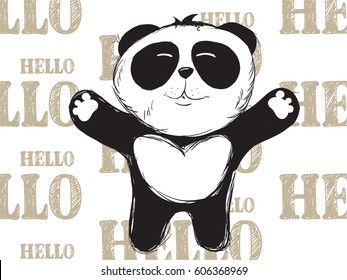 Vector Panda, illustration panda, vector illustration. Animal vector.